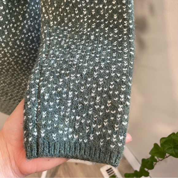 Madewell Womens Oversized Turtleneck Sweater Dress in Geo Print Green,‎ size XS - Picture 8 of 13